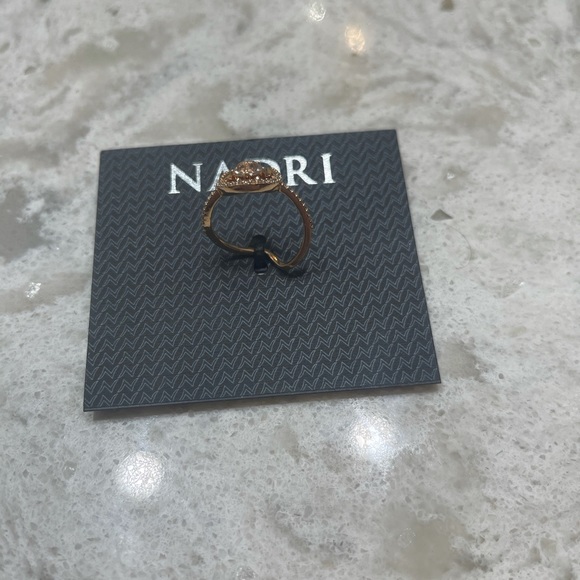 Lot of 2 Rings Nadri Wishes Crystal Nordstrom Gold / Black Stone & Rose Gold - Picture 3 of 15